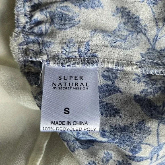 Super‎ Natural by Secret Mission Floral Georgette Mini Dress Size S Cottagecore - Picture 10 of 10